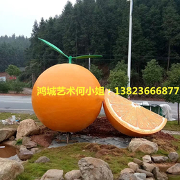 鸿诚厂家*一款生果雕塑玻璃钢柑橘雕塑的设计理念