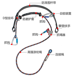 电力水泥杆高空作业防坠落围杆带电工安全带保险带电信爬杆铝合金