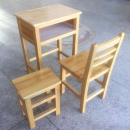 江西厂家实木双人课桌椅学生实木课桌椅