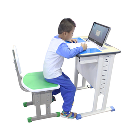 深圳厂家带显示屏儿童学习升降桌椅多功能可调节培训课桌