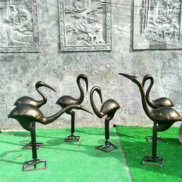 铜鹤厂家-芜湖鹤雕塑-铸铁鹤雕塑