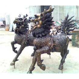 香港铜麒麟,博轩铜雕塑,风水铜麒麟雕塑