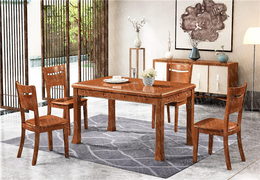中式橡胶木餐桌价格、湖南橡胶木餐桌、瑞升餐桌椅款式齐全