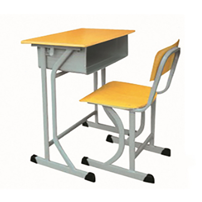 中小学单人K型单层固定课桌椅