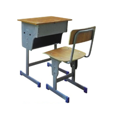 中小学单人单柱单层升降课桌椅