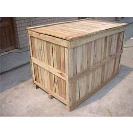 钢带木箱-宏伟木箱出口-钢带木箱厂