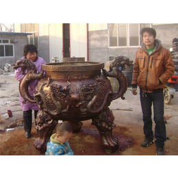 怡轩阁铜雕制作-吉安长方形铜香炉-长方形铜香炉定做
