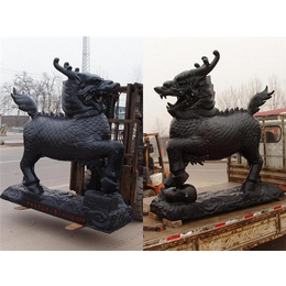漯河大型铜麒麟-怡轩阁雕塑