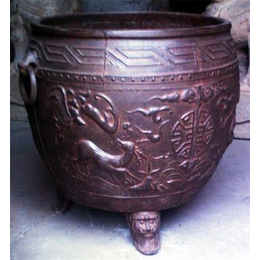 世隆雕塑-西藏铜水缸定制
