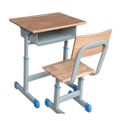 中小学单人单柱单层套管升降课桌椅
