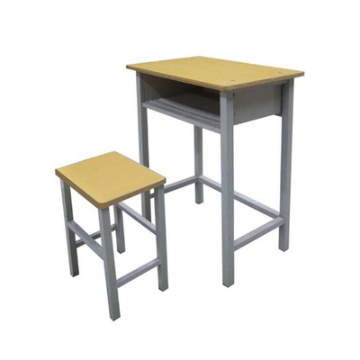 中小学单人四脚单层固定桌椅凳