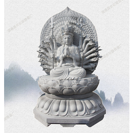  石雕自在观音图片 福建石雕地藏菩萨金刚座 韦陀菩萨