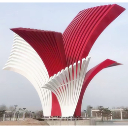 宁夏  城市大型不锈钢展翅飞翔雕塑 不锈钢抽象栅栏雕塑 