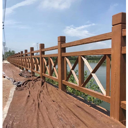 湖北水泥仿木纹栏杆厂家咸宁地区 河道护栏制作现货批发