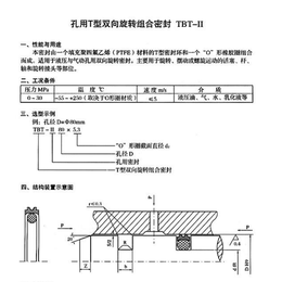 孔用T型双向旋转组合密封TBT-II 旋转T型组合密封