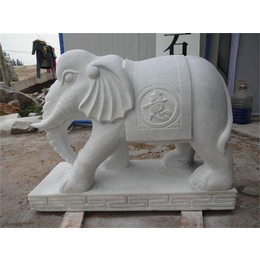 广西门口摆放石雕大象生产厂-盛晟雕塑