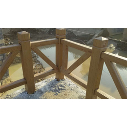 泰安压哲围栏(多图)-景区仿木护栏模具-长沙仿木护栏