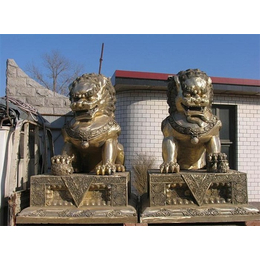 铜狮子价格-立保铜雕-高2米铜狮子价格