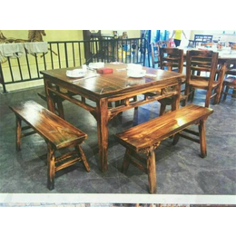 火锅桌椅多少钱-火锅桌椅-实木碳化家具