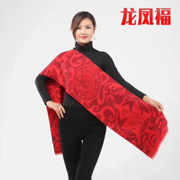 中国红冬季围巾定制-红围巾定制-雅曼服饰(查看)