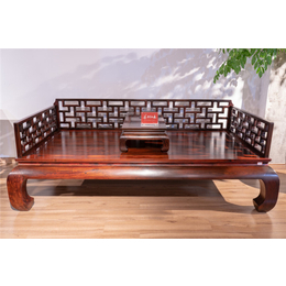 新中式红木家具床-扬州新中式红木家具-善工红木美观坚固