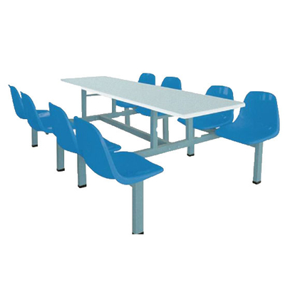 8位塑料固定椅餐桌