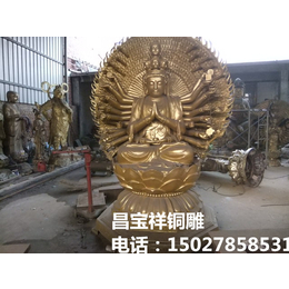 昌宝祥铜雕铸造厂(图)-彩绘铜佛像-济南铜佛像