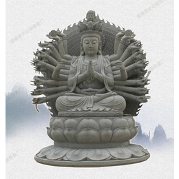  西藏观音佛像石雕厂家 石头雕刻菩萨图片 文殊普贤地藏王菩萨