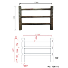 仿木栏杆-菁致水泥仿木栏杆(图)-惠州*1.8米仿木栏杆
