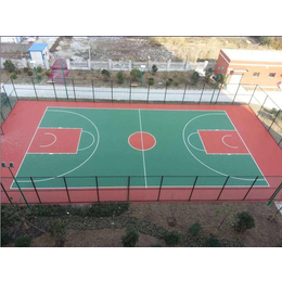 山东一飞塑胶(图)-硅pu篮球场施工方案-平凉硅pu篮球场