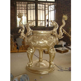 圆形香炉-鼎泰雕塑厂家-长方形圆形香炉
