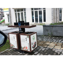 洛阳市景区绿色环卫垃圾桶   街道多功能垃圾桶厂家*