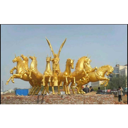 阿波罗战车铜雕塑制造-曲靖阿波罗战车铜雕塑-城市大型铜雕摆件