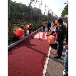 弘康彩色路面-黄山彩色防滑路面-彩色陶瓷防滑路面