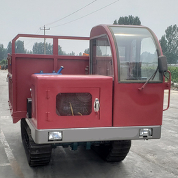 农用橡胶履带自卸车 履带底盘运输翻斗车 四不像车