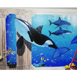 蚌埠彩绘-安徽蓝脸墙体手绘-创意彩绘