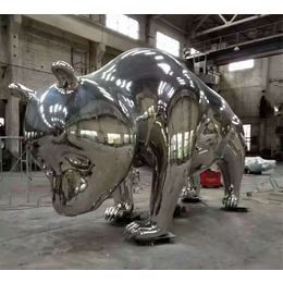 郑州创意不锈钢镜面熊猫雕塑 户外不锈钢动物雕塑系列加工
