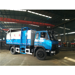 全密封式14方污泥运输车报价-带自卸功能的14吨污泥运输车