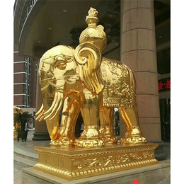 铸铜大象景观喷水-汇丰铜雕