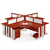 洛阳实木员工办公桌椅-【马头】-老城实木员工办公桌椅价格表缩略图1
