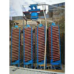 洗煤设备厂家* 1500选矿螺旋溜槽 玻璃钢螺旋溜槽图片