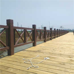 仿木-菁致钢筋水泥仿木围栏-广州黄埔横梯仿木护栏