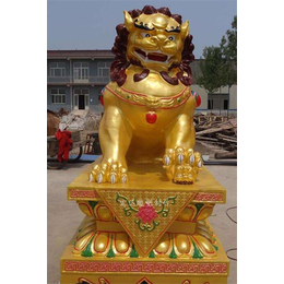 铜狮子生产厂家(多图)-一对铸铜狮子吉祥物-铜狮子