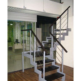 钢木楼梯生产商-彭艺实木(在线咨询)-南阳钢木楼梯