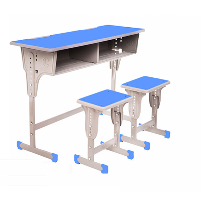 中小学生课桌双人单柱外升降课桌椅