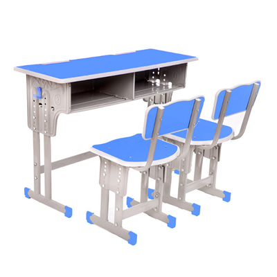 中小学生课桌双人双柱外升降课桌椅