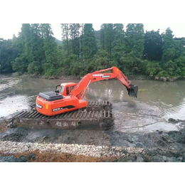 福州水上挖机出租- 民强水陆挖机