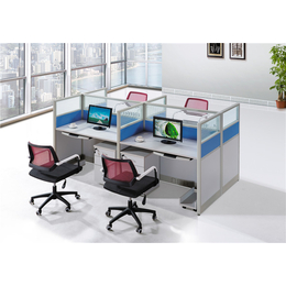 办公桌椅组合 简约现代屏风工位四人位办公家具电脑办工职员桌