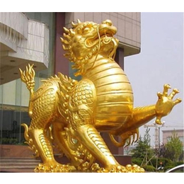 坤朋-大型铜麒麟加工厂-葫芦岛大型铜麒麟