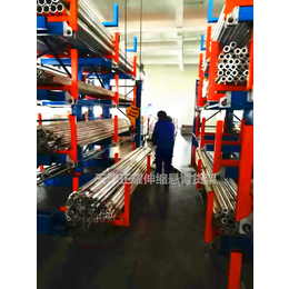 上海放钢材用货架结构  伸缩悬臂式货架说明  节省空间